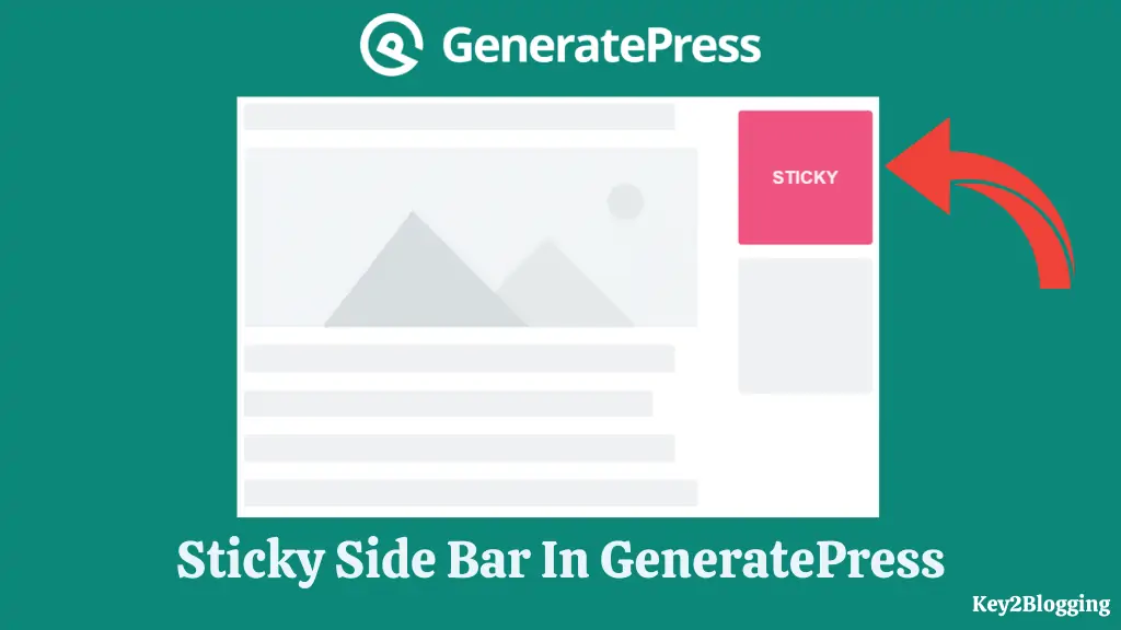 How to add sticky sidebar in Generatepress theme