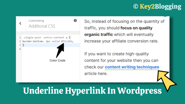 How To Underline Hyperlinks In Wordpress Format Hyperlinks With