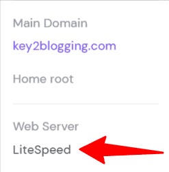 Litespeed Server on Hostinger