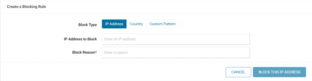 Blocking IP-address in WordPress