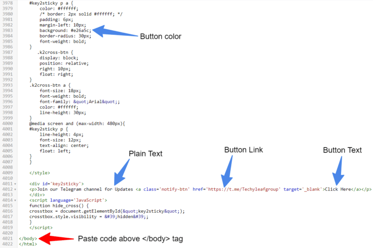 How To Add A Sticky Floating Notification Bar In Blogger? | Key2Blogging