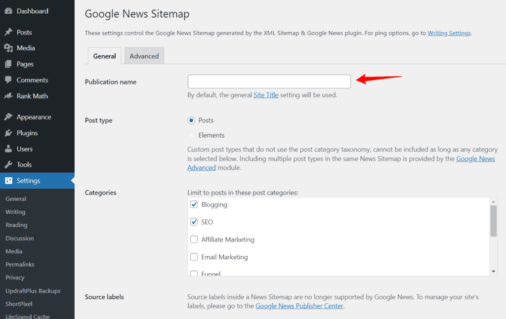 Google-News-Sitemap-settings