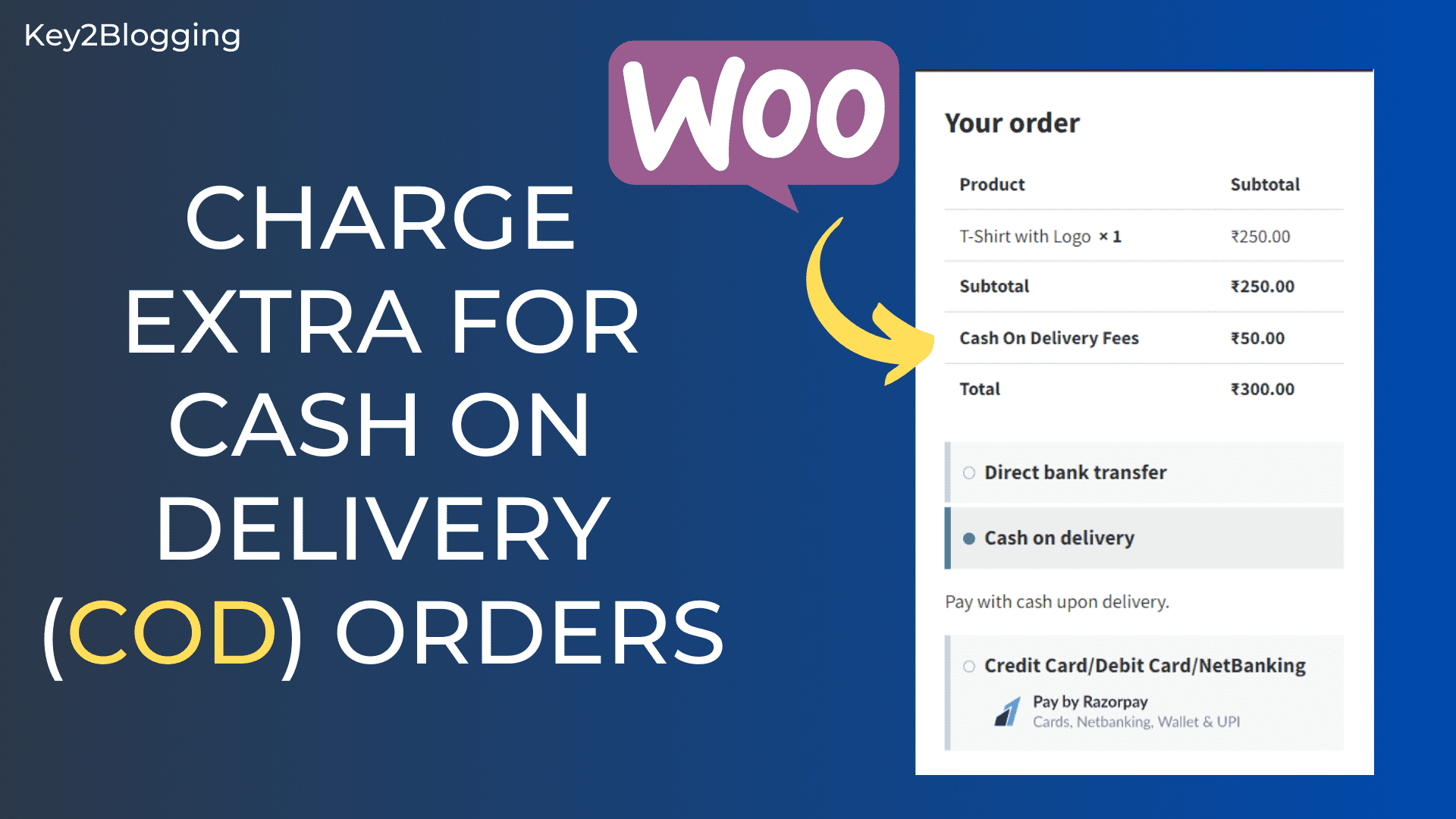 How To Charge Extra For Cash On Delivery (COD) Orders On WooCommerce