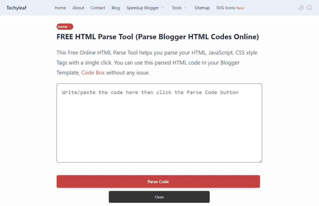 Free HTML Parse Tool by Techyleaf