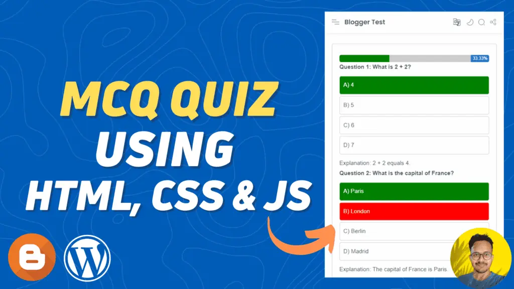 How to create a quiz website in Blogger