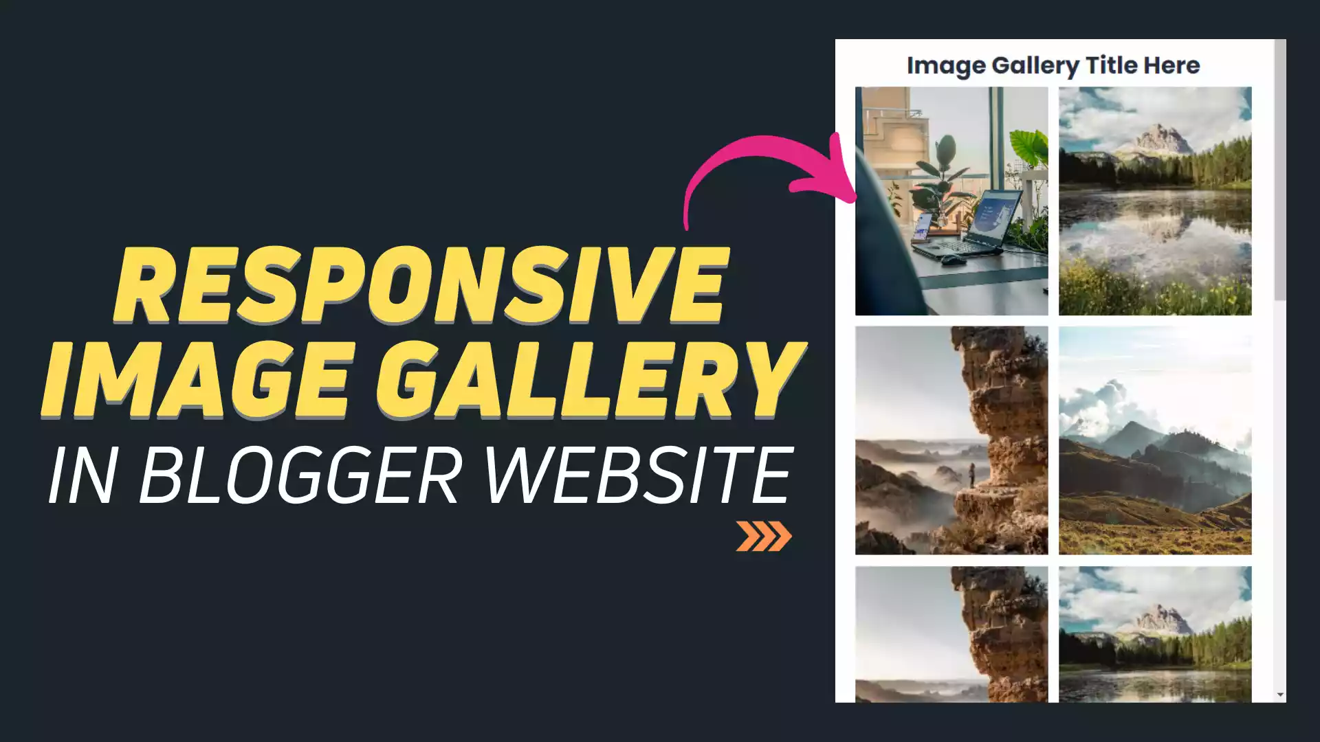 Responsive Image Gallery in Blogger