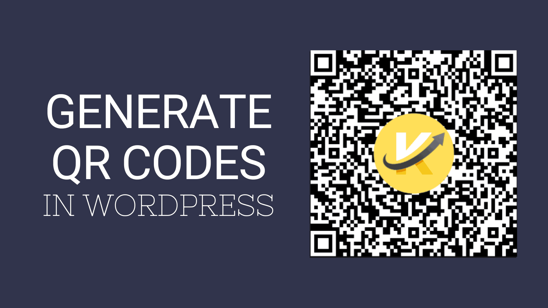 Generate QR codes in Wordpress