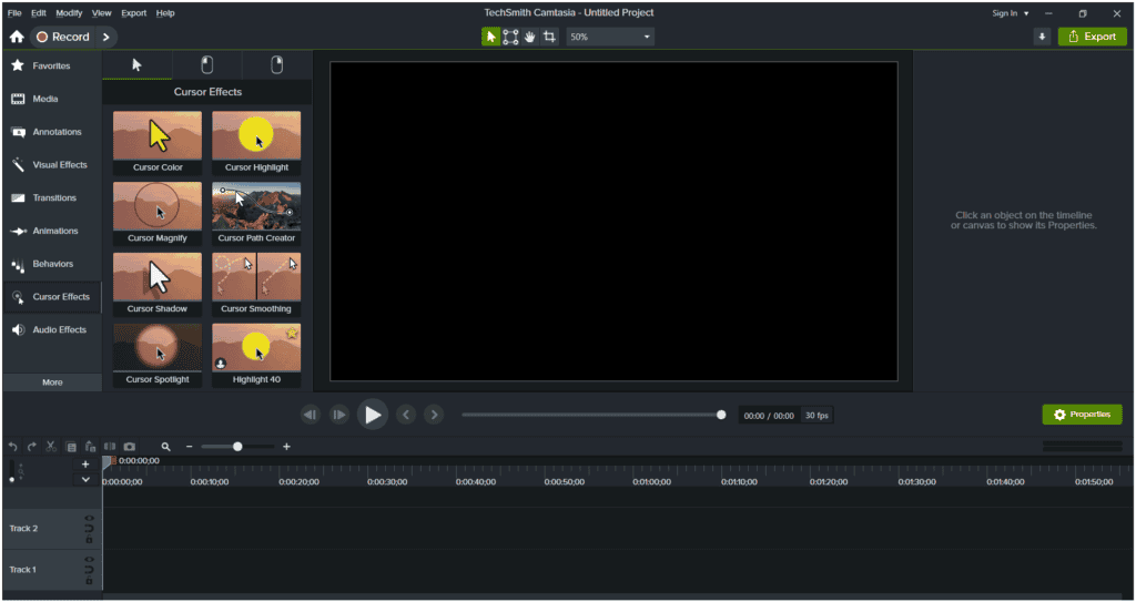 screen recorder and
video editing software Camtasia