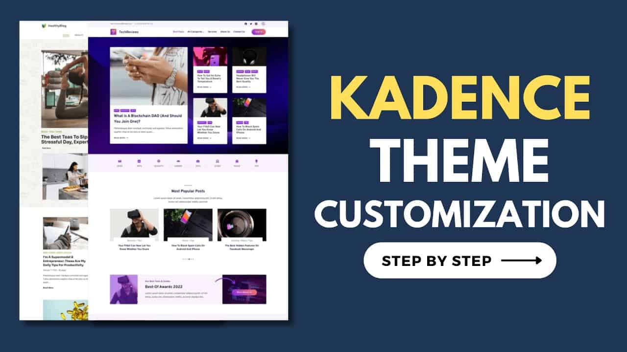 Kadence theme customization