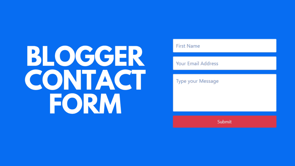 How to add a Contact Form in Blogger?