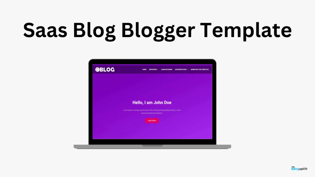 Saas Blog Blogger Template