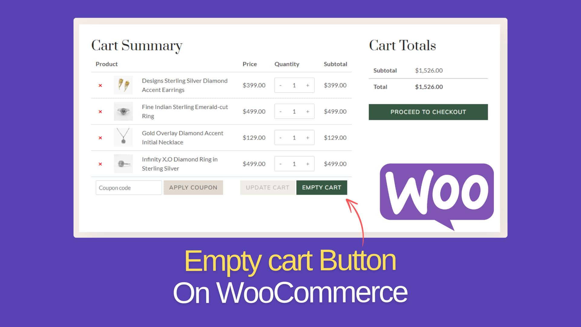 How To Add an Empty Cart Button in WooCommerce Website