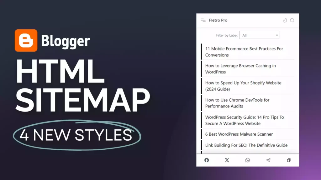 HTML sitemap for Blogger