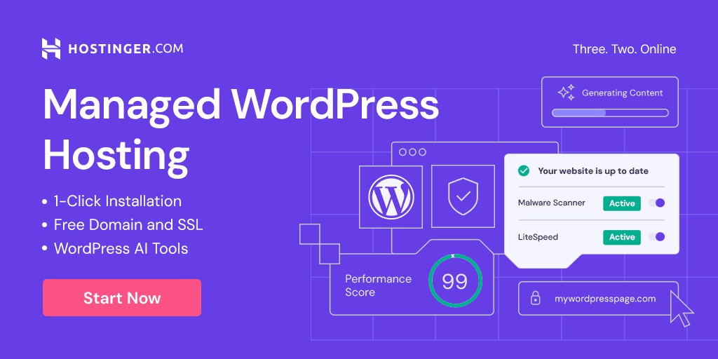 Hostinger managed Wordpress hosting